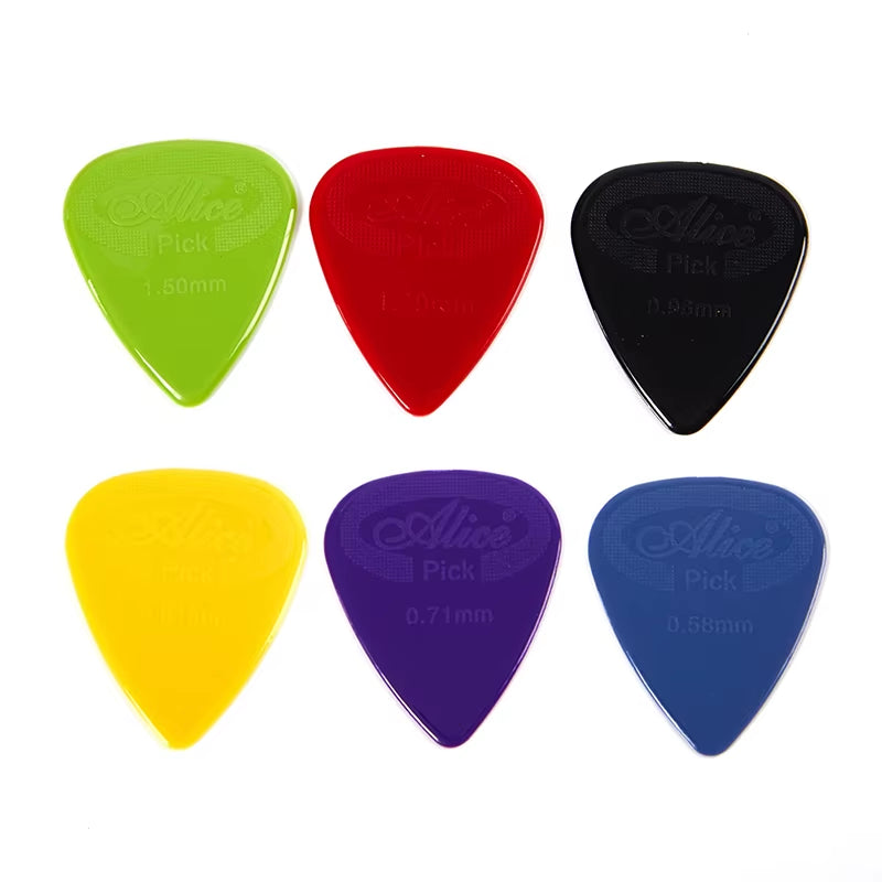 10Pcs Alice Guitar Pick Non-Slip Pick Nylon with Raised Surface Alice Guitar Finger Piece Non-Slip Black and White Nylon Tuner