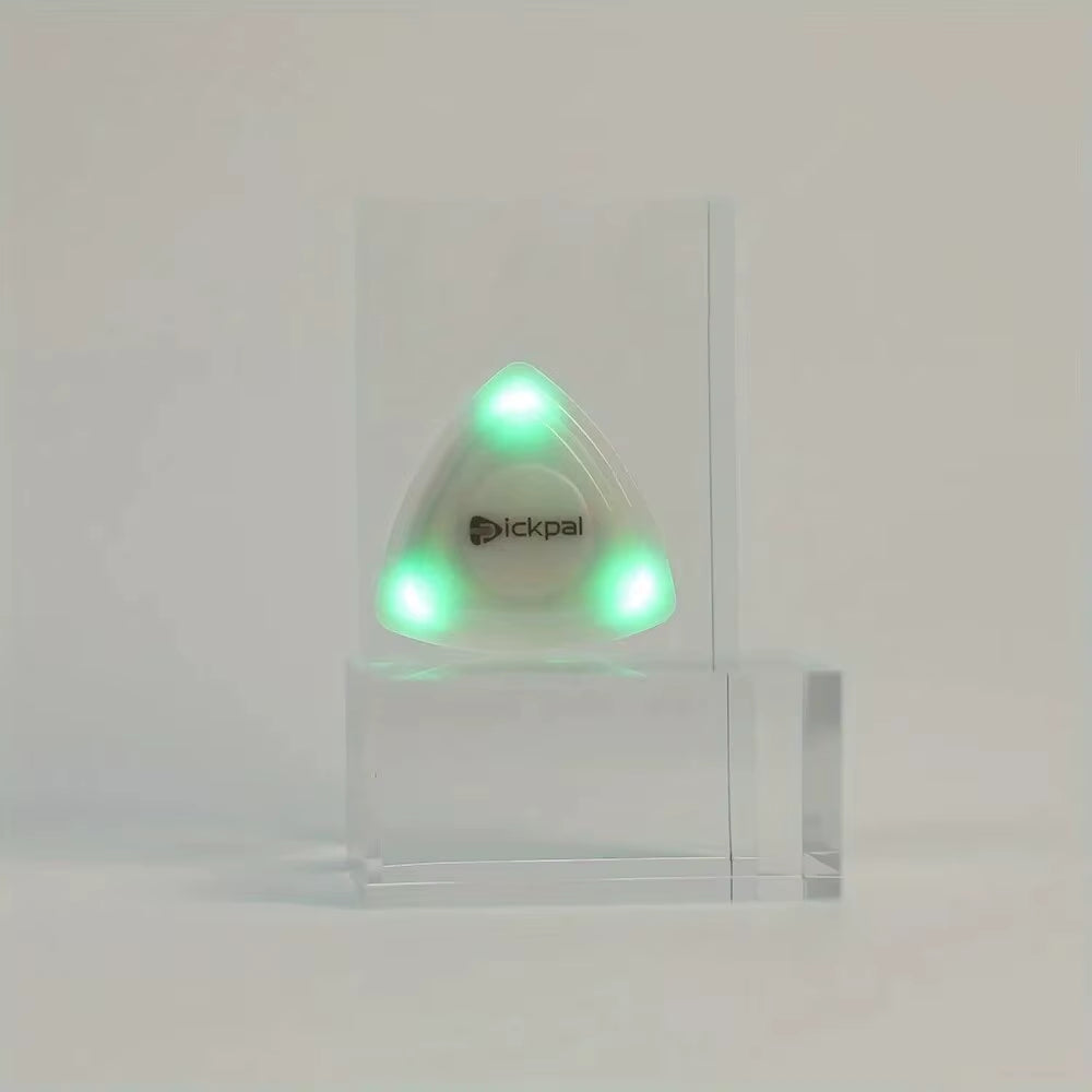 LED Luminous Guitar Pick - ABS Electric Guitar Picks with Three-Color Light Options (White/Green/Purple)