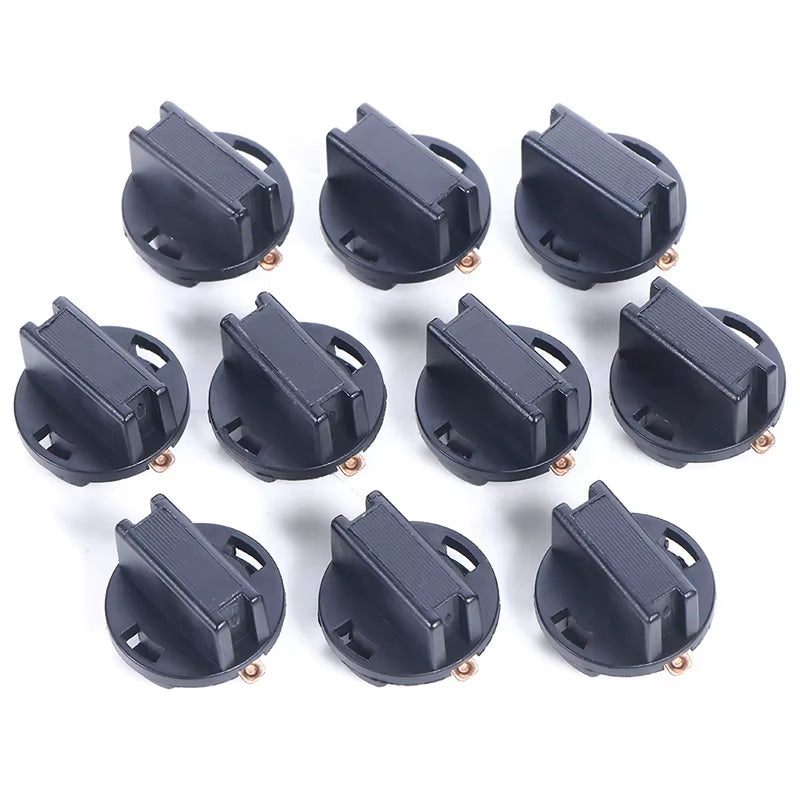 10Pcs T10 Socket Dashboard Instrument Panel Socket T10 W5W 168 192 194 Twist Lock Wedge Bases Lamp Dash Bulb Plug Automotivos