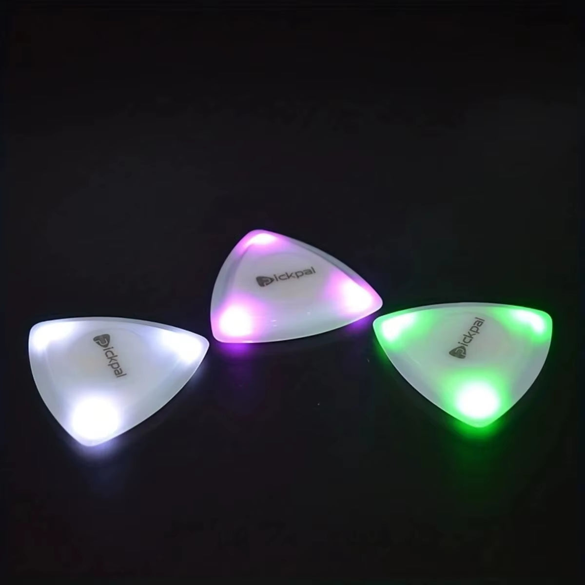 LED Luminous Guitar Pick - ABS Electric Guitar Picks with Three-Color Light Options (White/Green/Purple)