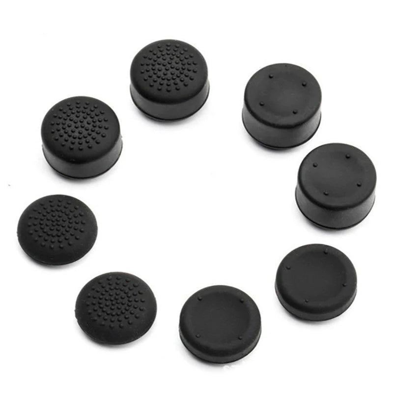 8Pcs Black Silicone Thumb Stick Grip Cover Caps for PS4 & Xbox One Controller US