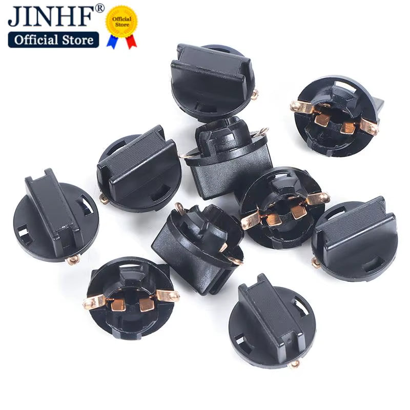 10Pcs T10 Socket Dashboard Instrument Panel Socket T10 W5W 168 192 194 Twist Lock Wedge Bases Lamp Dash Bulb Plug Automotivos