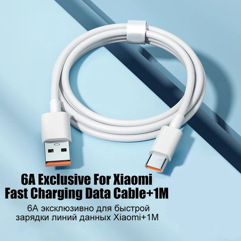 120W Fast Charging Cable For Xiaomi Mi 14 13T 12T 13 Ultra Redmi Note 13 12 11 Poco X6 F6 M6 Pro USB to Type C Fast Charge Cable