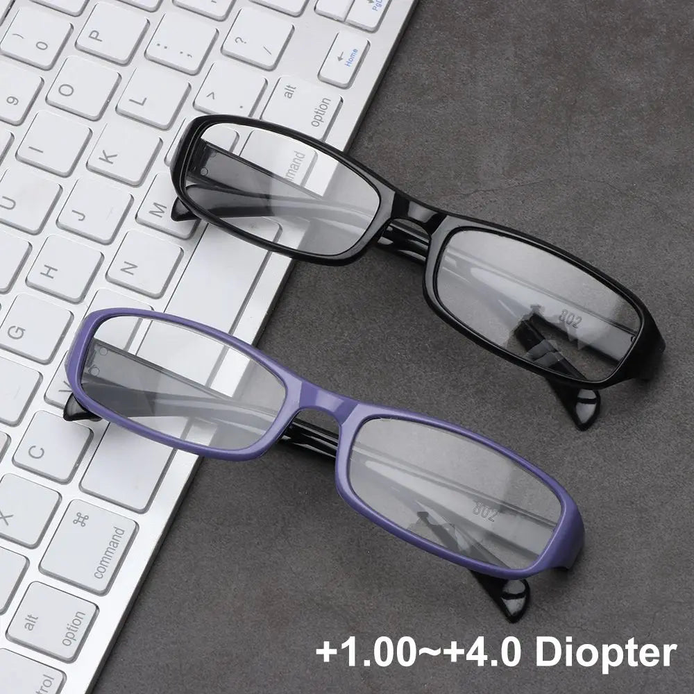 Anti-blue Light Square Reading Glasses Women Men Finished Presbyopia Eyeglasses Magnifying Diopter +1.0 to +4.0 Unisex Eyewear