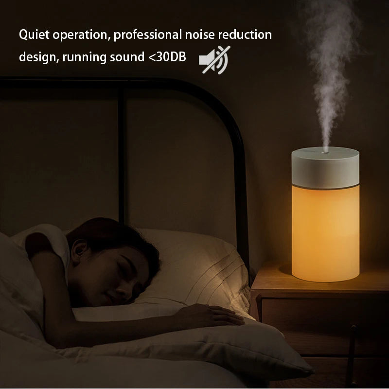 260ML USB Ultrasonic Air Humidifier LED Lamp Mini Essential Oil Diffuser Car Purifier Aroma Anion Mist Maker With Romantic Light