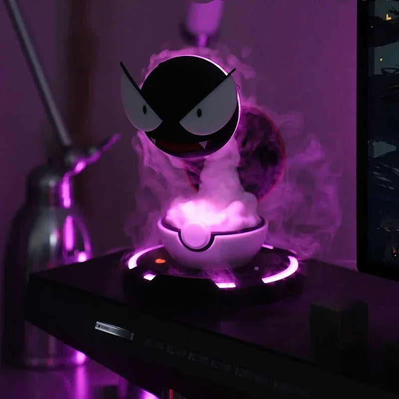 Gastly Humidifier Smoking Night Light Anime Toy Light Gaming Room Bedroom Led Lamp Table Decoration Kids Christmas Gifts Custom