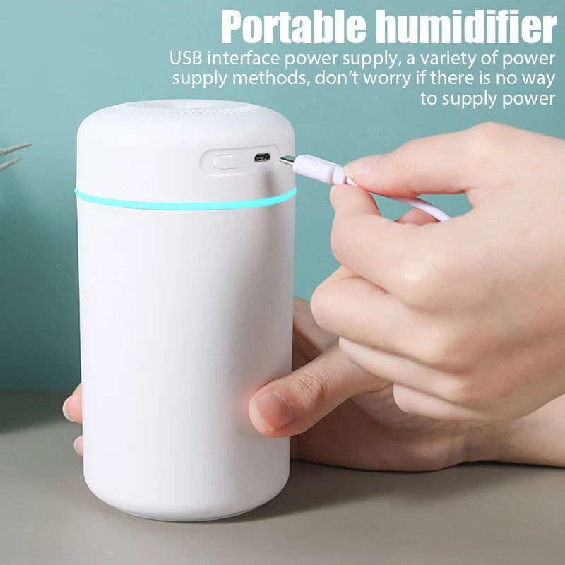 Portable 420ml Air Humidifier Aroma Oil Humidificador for Home Car USB Cool Mist Sprayer with Colorful Soft Night Light Purifier