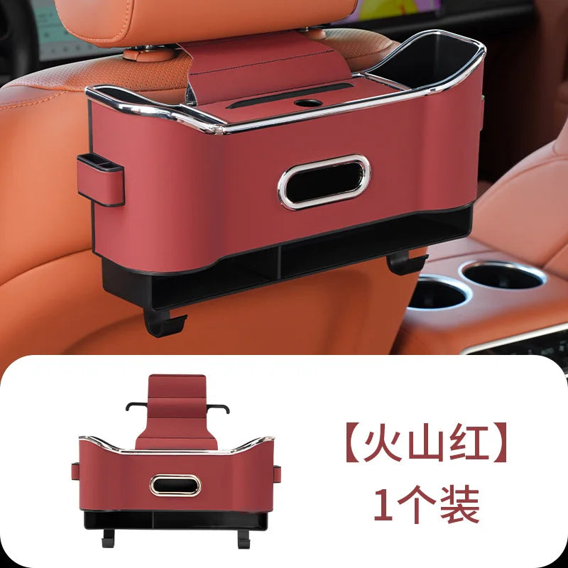 Car Seat Back Storage Box In-car Water Cup Holder Car Multi-functional Tissue Box Rear Storage Car Supplies Customizable Logo