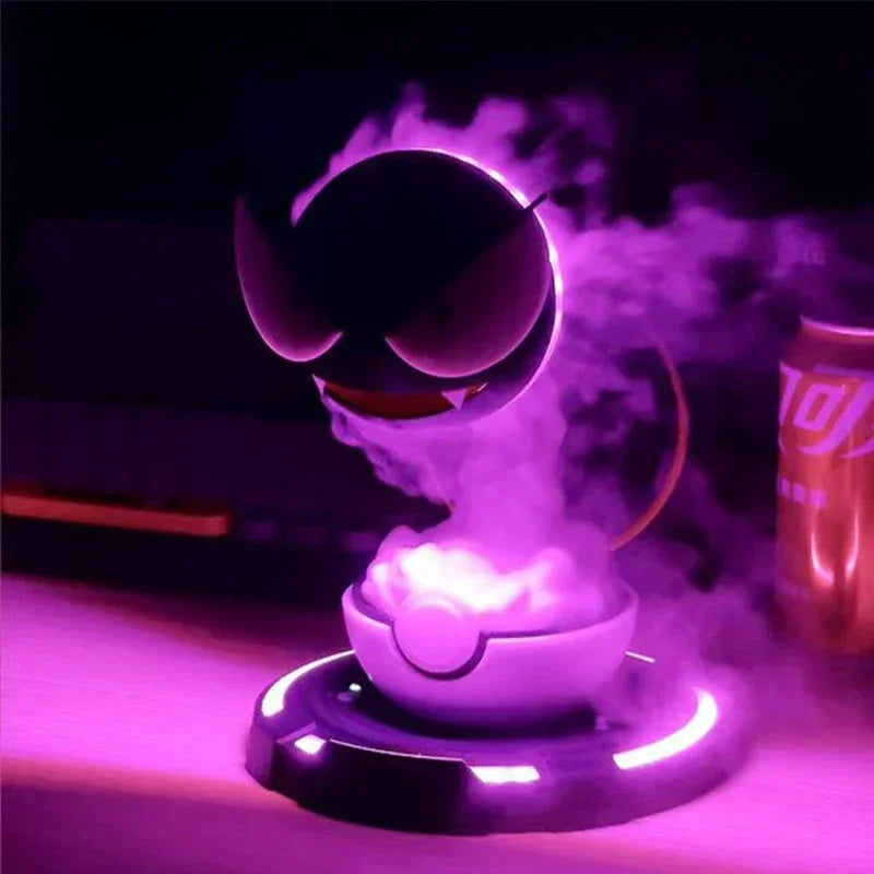 Gastly Humidifier Smoking Night Light Anime Toy Light Gaming Room Bedroom Led Lamp Table Decoration Kids Christmas Gifts Custom