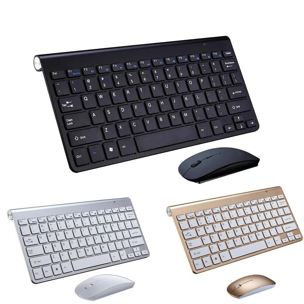 Mini Wireless Keyboard and Mouse Set Waterproof 2.4G for Mac Apple PC Computer