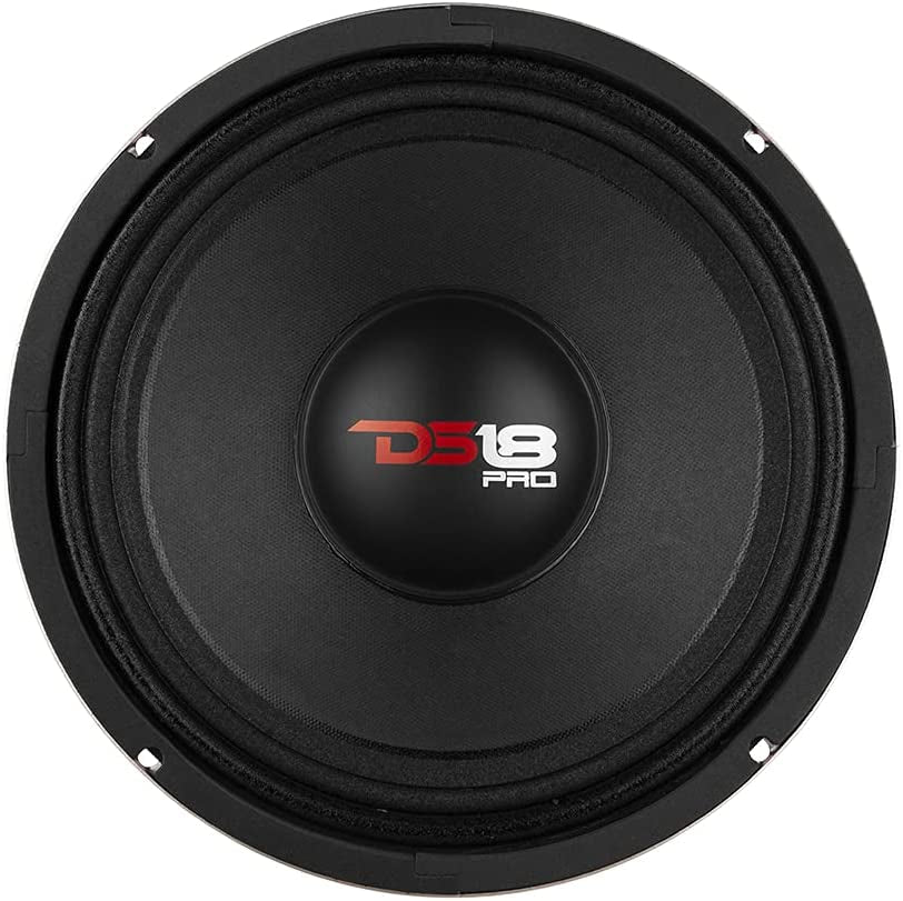 PRO-X10M Loudspeaker - 10", Midrange, Red Steel Basket, 600W Max, 300W RMS, 8 Ohms - Premium Quality Audio Door Speakers for Car or Truck Stereo Sound System (1 Speaker), Classic