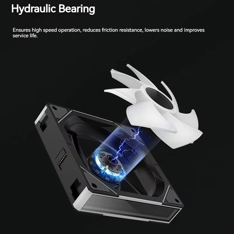 JM-1 PC Cooling Fan ARGB Mirror Cycle Light Effect 800-2000RPM PWM Water Cooling 360Mm Cooler Fan