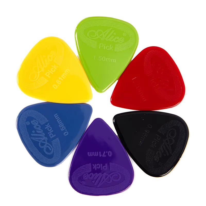 10Pcs Alice Guitar Pick Non-Slip Pick Nylon with Raised Surface Alice Guitar Finger Piece Non-Slip Black and White Nylon Tuner